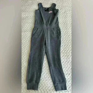 Gray Nike Retro Girls Jumpsuit Racerback Size 4 (XS) One Piece Logo